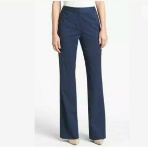 LAFAYETTE 148 Flat Front Trousers Navy